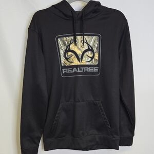 Realtree Coldsnap Performance Pullover Hoodie, Black, Mens‎ Size Medium